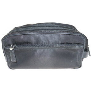 Prada leather Saffiano black travel and pouch Re Nylon